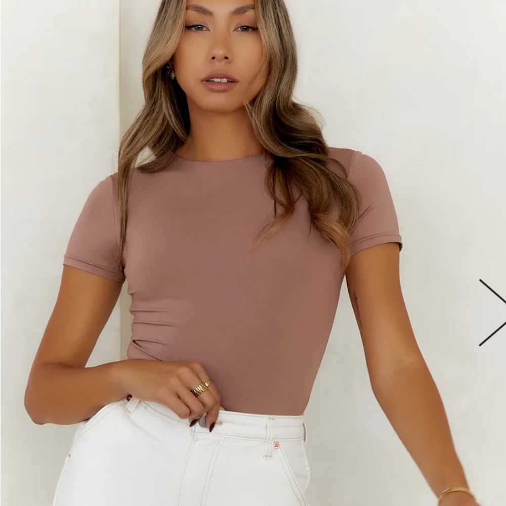 HELLO MOLLY CORE CONTOUR BODYSUIT MOCHA